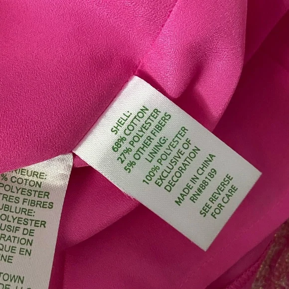 NWOT Lilly Pulitzer 10 Dress Portia Pink Shimmer Pearl Collar Sleeveless Tweed - Picture 12 of 13